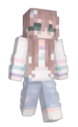 hint of red and periwinkle gray Minecraft skin — Slim model — first worn by AshLampshade