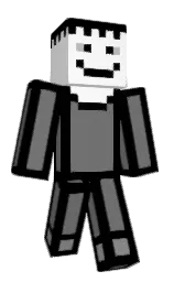 black and dove gray Minecraft skin — Classic model