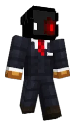 black and cod gray Minecraft skin — Classic model — first worn by 21Shortbread