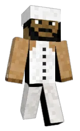 white and black Minecraft skin — Classic model — first worn by W1MZ