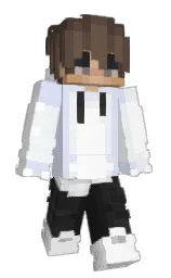 white and taupe Minecraft skin — Classic model