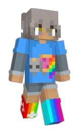 dodger blue and raven Minecraft skin — Slim model