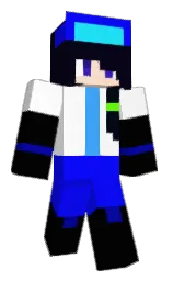 black pearl and white Minecraft skin — Classic model — first worn by kimbangul