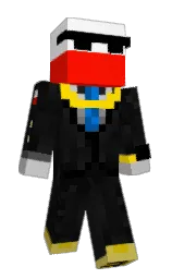 white and red Minecraft skin — Classic model