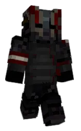black and woodsmoke Minecraft skin — Classic model — first worn by ST4M22