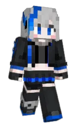 shark and silver Minecraft skin — Slim model — first worn by ShirakiXD01