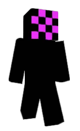 black and heliotrope Minecraft skin — Classic model