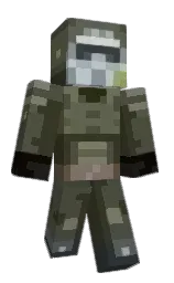 black and deep fir Minecraft skin — Classic model — first worn by g2fo_