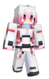 porcelain and alabaster Minecraft skin — Classic model — first worn by F1iZ