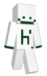white and parsley Minecraft skin — Classic model — first worn by henrikoinageeko