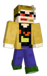 black and minsk Minecraft skin — Classic model — first worn by Lioomatty