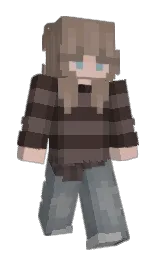 almond frost and woody brown Minecraft skin — Slim model — first worn by IshaMEOW_