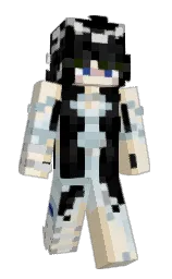 black and parchment Minecraft skin — Slim model — first worn by T0xica_