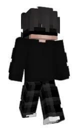 cod gray and black Minecraft skin — Slim model — first worn by _ItsNoxy