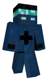 black and nile blue Minecraft skin — Slim model