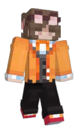 yellow orange and thunder Minecraft skin — Classic model — first worn by TresuRE_
