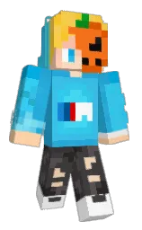 curious blue and tundora Minecraft skin — Slim model — first worn by MrBlueyMC
