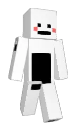 white and black Minecraft skin — Classic model