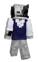 silver and dusty gray Minecraft skin — Slim model