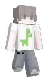 regent gray and white Minecraft skin — Slim model — first worn by ImDemoon