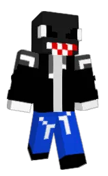 black and cod gray Minecraft skin — Classic model