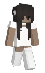 white and donkey brown Minecraft skin — Slim model — first worn by delfyna