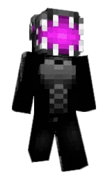 black and cod gray Minecraft skin — Slim model