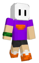 white and chalky Minecraft skin — Classic model — first worn by RDSkatering