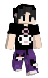black and tuft bush Minecraft skin — Slim model — first worn by FlNuno