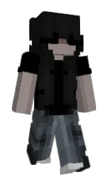 cod gray and black Minecraft skin — Slim model — first worn by Lancette