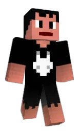 black and cod gray Minecraft skin — Classic model