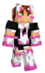white and black Minecraft skin — Classic model