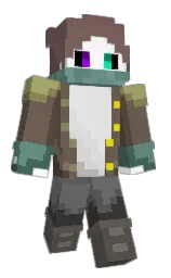 pine cone and fuscous gray Minecraft skin — Classic model — first worn by BlueEyeSans2