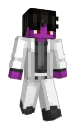 white and silver Minecraft skin — Slim model — first worn by InkDrink