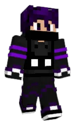black and cod gray Minecraft skin — Slim model