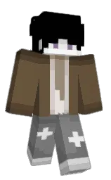 timberwolf and white Minecraft skin — Classic model — first worn by SusMango