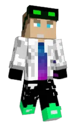 black and white Minecraft skin — Classic model — first worn by YanniDra