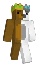white and raw umber Minecraft skin — Classic model