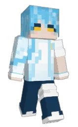 biscay and white Minecraft skin — Slim model
