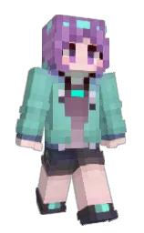 neptune and half baked Minecraft skin — Slim model