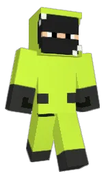 mine shaft and black Minecraft skin — Classic model