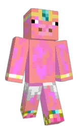 lavender rose and vivid tangerine Minecraft skin — Classic model
