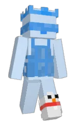 tropical blue and havelock blue Minecraft skin — Slim model