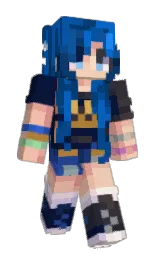 science blue and mandys pink Minecraft skin — Slim model — first worn by Blu3_Widow