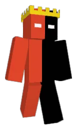 cinnabar and black Minecraft skin — Classic model