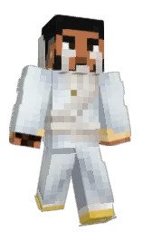 chiste's Minecraft skin wearing the Purple Heart cape