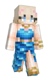 albescent white and tuft bush Minecraft skin — Slim model — first worn by Nymagine