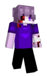 black and purple Minecraft skin — Slim model — first worn by Fnideq