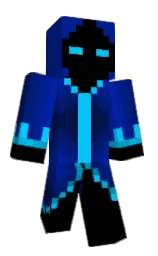 Minecraft-Skin in black und resolution blue — Modell: Klassisch — zuerst getragen von Mechanoblue