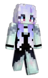 iceberg and black Minecraft skin — Slim model — first worn by BeebMermaid